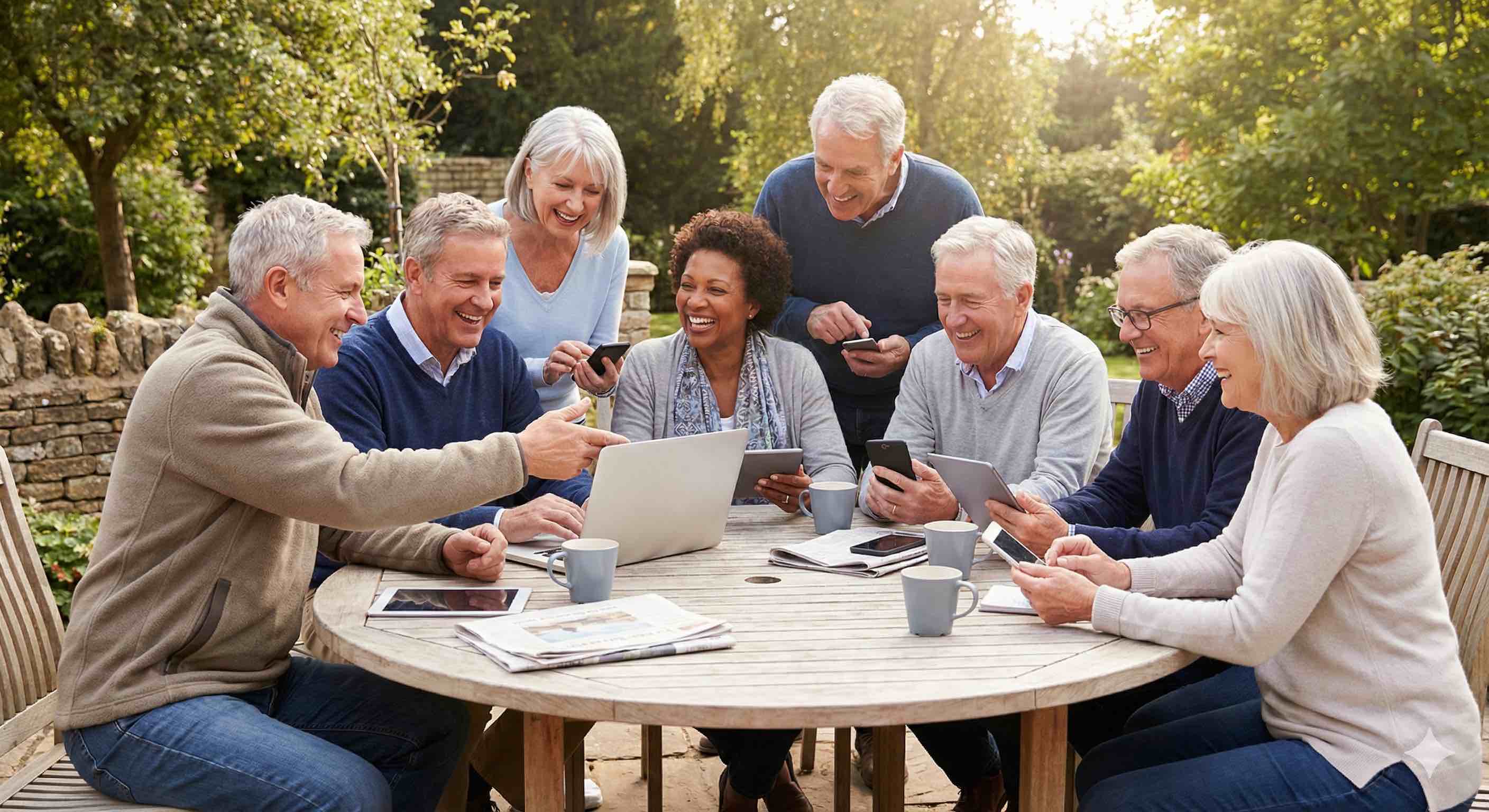 Mature adults living life fully